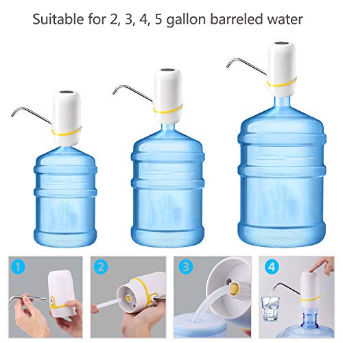 Water Bottle Pump 5 Gallon Water Bottle Dispenser USB Charging