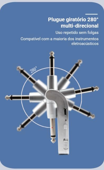 M-VAVE WP-1 Transmissor e receptor sem fio para guitarra 2.4G, ferramentas com bateria integrada para captador de guitarra e baixo, peças para instrumentos com pontas