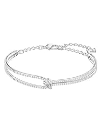 Swarovski permanente pulsera, Blanco, chapado de rodio 5368552