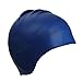 Kinsports Silicone Organic Anti-Allergy Elasticity Durable Swimming Cap, Does Not Pull Hair, Suitable for Short Hair Lady, Men and Children, Navy Blue
