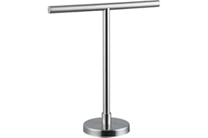kimzcn SUS 304 Stainless Steel Modern Hand Towel Stand for Bathroom, Kitchen or Vanity Hand Towel Holder, Free Standing Count