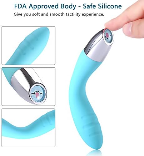 Wireless Waterproof Therapeutic Wand Massager - USB Rechargeable - Medical Grade Silicone -Memory Function - Arbitrary Bending - Powerful but Quiet.(Blue)