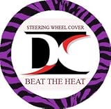 Black and purple zebra steering wheel cover