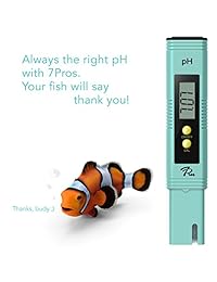 7Pros - Medidor de PH con calibración automática, bolígrafo de alta precisión tipo prueba, calidad del agua, 6 paquetes de polvo de pH, multiuso