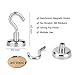 40+LB Magnetic Hooks - Strong Powerful Heavy Duty Neodymium Magnets - 8 Hook Set - 3M Stickers No Scratch - Great for Home Kitchen Office Garage Outdoor Hanging