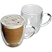 Lily’s Home Double Wall Thermo Insulated Large Glasses, Heat Resistant and Ideal for Tea, Coffee, Espresso, and Other Hot or Cold Beverages (17.5 oz. Each, Set of 2)