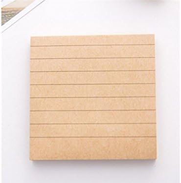 Creative Kraft Cover Horizontal Line Sticky Note for Message Note(Light Brown) for Important Message
