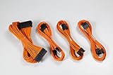 Phanteks 24 Pin/ 8pin (4+4) M/B, 8pin (6+2) PCI-E Extension Cable Kit 500mm Length, Orange (PH-CB-CMBO_OR)