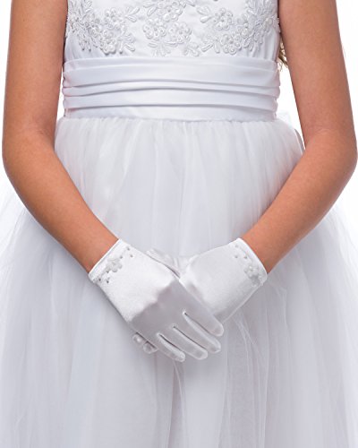 OLIVIA KOO Little girls special occasion communion gloves