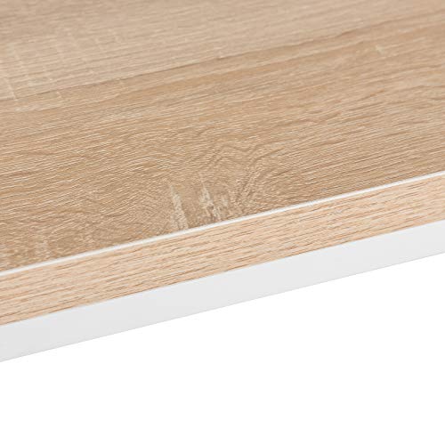 WOLTU BT17hei 1x Bartisch Bistrotisch Stehtisch Esstisch, Metallgestell, Tischplatte aus MDF, Helle Eiche, 120x40x100cm… – Bild 6