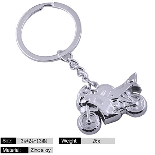 Motorcycle Key Ring Chain Motor Silver Motorcycle Keychain Gifts for Men Boys