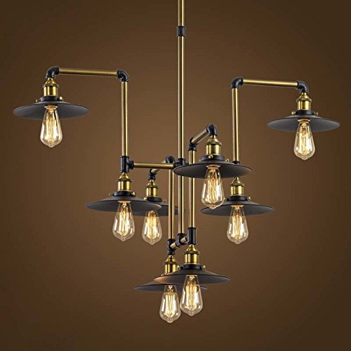 Industrial Splendid 8 Lights 40 Large Bronze Chandelier Litfad