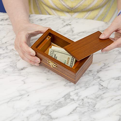 Bits and Pieces Snap Latch Gift Box Brainteaser Puzzle Wooden Brain