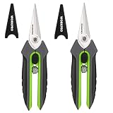 WORKPRO 2 Packs Pruning Shears, 6.5” Gardening Scissors Snips Clippers with Prec