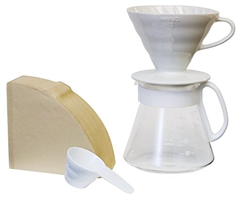 HARIO XVDD-3012W Coffee Dripper and Pot Set, One size, White