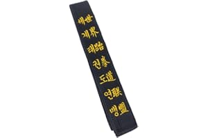 TANZEQI Custom Embroidered Black Belt for Taekwondo Karate Hapkido Martial Arts/Coach Belt Karate Judo/Custom Black Belt Name