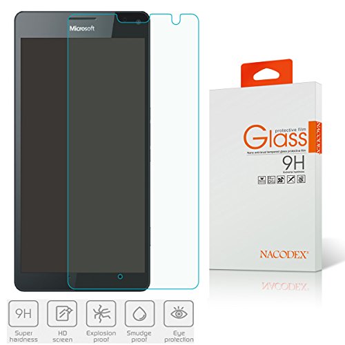 Nacodex Nokia lumia 950 XL Tempered Glass Screen Protectors 9h Hardness, 2.5d Rounded Edges, 0.3mm Thickness (For Nokia lumia 950 XL)