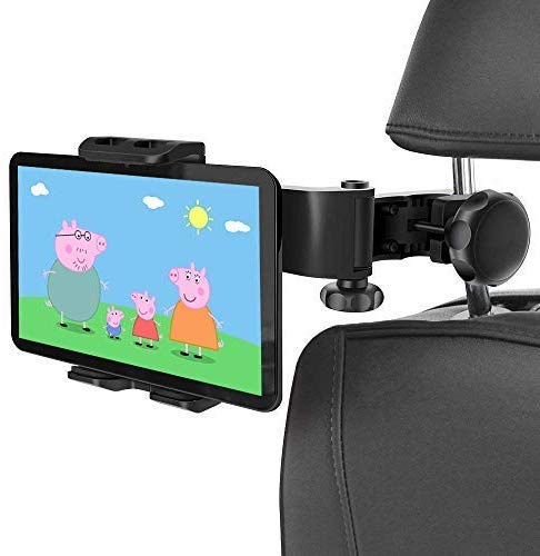 Car Headrest Mount, Car Tablet Mount for Back Seat Bracket Compatible with iPad Pro Mini Air, Nintendo Switch, Samsung Galaxy Tab, Amazon Kindle Fire HD, 4'' to 10.5'' Devices.