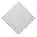 Dainty Cotton Handkerchief with Crochet Edges Set of 3