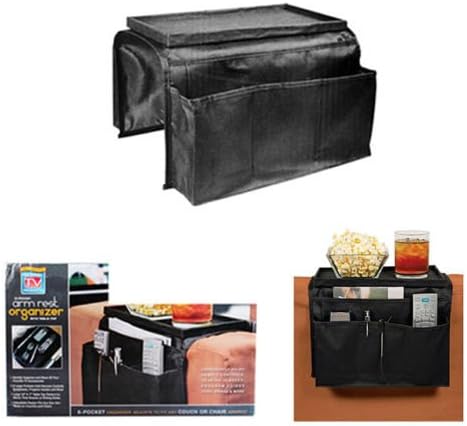 6 Pocket Couch Buddy Holder Sofa Arm Remote Control Rest Organizer Caddy