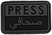 HAZARD 4 Press/Arabic Rubber 3D Velcro On Patch, Black/Grey