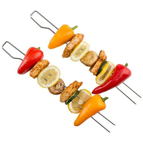 Bruzzzler Grillspieße aus rostfreiem Edelstahl, ideal als Schaschlikspieße, Garnelenspieße, Geflügelspieße etc… – Bild 4