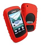 Tuff-Luv Silicone Gel Skin Case & Screen Cover for Garmin Golf Approach G6 / G7 - Red
