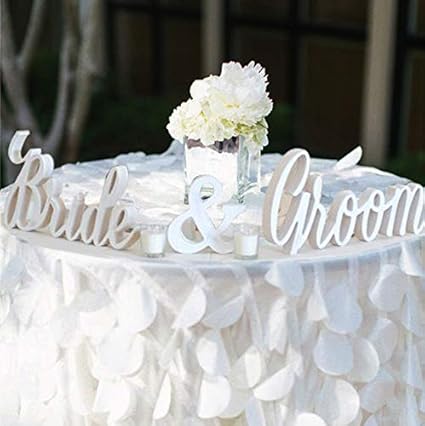 Bride And Groom Wedding Signs For Sweetheart Table Decor Wooden