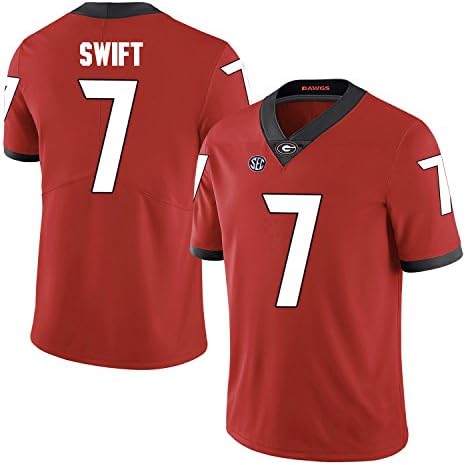 2017 D'Andre Swift #7 College Football Game Jersey (Red, L)