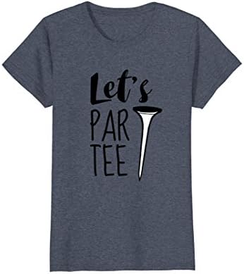 Womens Funny Golf Let's Par Tee Witty Pun Tee Shirt Medium Heather Blue