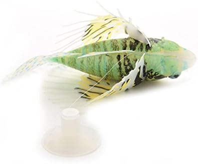 Vacally Artificial Fish Aquarium Decorative Lamp Virtual Ocean in Motion Aquarium Artificial Fish Silicone Lionfish Floating Decorations