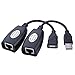 USB Extender - USB 2.0 to RJ45 Lan Extension Adapter Over Cat5/Cat5e /Cat6 Cable