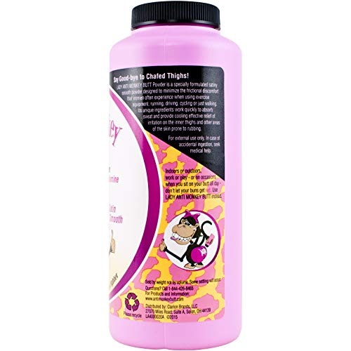 Lady Anti Monkey Butt | Women's Body Powder | Prevents Chafing and Absorbs Sweat | Talc Free | 6 Ounces | Pack of 1