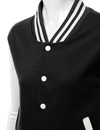 Xpril - Chaqueta de manga larga con contraste de color para mujer