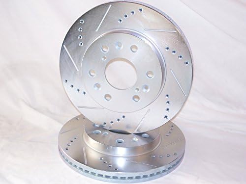 2005 thru 2014 GMC Sierra 1500 Front Disc Brake Rotors +Hawk LTS Pads