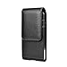 Cell Phone Holster Pouch Leather Wallet Case with Belt Loop for iPhone Samsung (Leather)