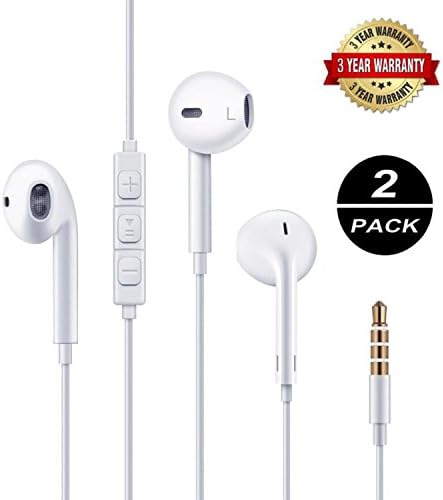 AnGiMor A-21221 Earphones, Wired Headphones, Mic Earphones, Stereo Headphones for all iOS systems as iPhone/iPad/HUAWEI/Samsung