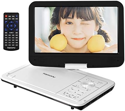 年最新機種 ポータブルdvdプレーヤー Topcony 12 5型 車載用 ヘッドレストモニター 10 5インチ 大画面付き 高画質液晶 充電式バッテリー 5時間超長再生 270 回転 小型 軽量 持ち運びやすい リージョンフリー Cprm Usb Sdカード Av入出力 リモコン 日本語説明書付き 1