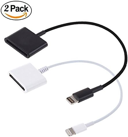 Premium Darrent 8 pin Lightning to 30 pin Charge &amp; Sync Cable Adapter Converter for Apple iPhone 6/6 Plus/5s/5c/5/4s/4/3/3G ,iPad and iPod [2 Pack]