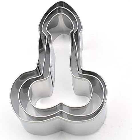 Simple Funny Penis Shaped Cookie Cutter 3-Piece Set Naughty Bachelorette Party