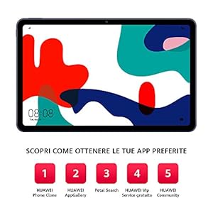 Huawei MatePad Tablet, Display da 10.4", RAM da 4 GB, Memoria Interna da 64 GB, LTE, Processore Kirin 810, Sistema Operativo EMUI 10 con Huawei Mobile Services (HMS), Grigio (Midnight Grey) - immagine 3