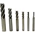 In-tool-home 1/8" 3/16" 1/4" 5/16" 3/8" 1/2"high Speed Steel HSS 4 Flute Straight End Mill Cutter Set of 6