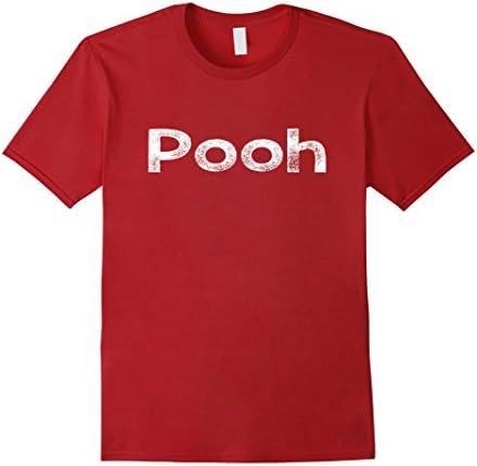 Mens Pooh T-shirt 2XL Cranberry