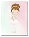 Cute Ballerina Dancer Girl Prints - Bedroom Playroom Wall Art Decor Prints - Set of 4 (8 Inches X 10 Inches) Photos