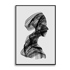 Framed Canvas Home Artwork Decoration Portrait Canvas Wall Art for Living Room, Bedroom - 16x24 inches