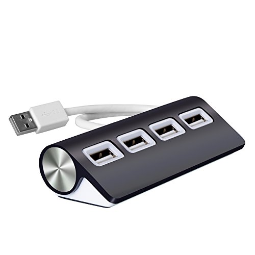 Cateck premium 4 port aluminum usb hub with 11 inch shi…