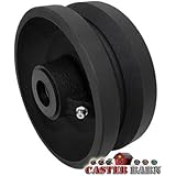 CasterHQ 4" X 1-1/2" V GROOVE WHEEL 350 LBS CAPACITY Replacement Wheel Commercial / Industrial Application Includes 3/4" Roller bearing with 1/2" ID Spanner Bushing Bore 1/2"