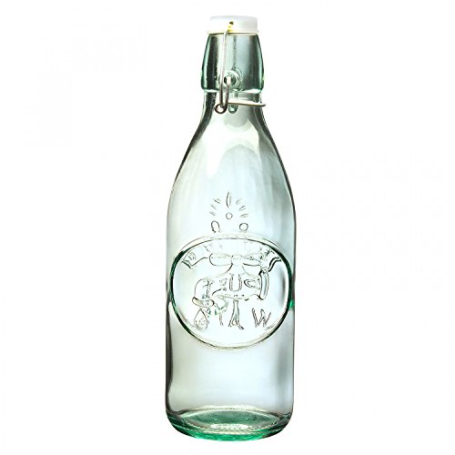Amici Home 7AJ720S2R Water Tap Bottle, Raised Relief Two-Sided Design, Hermetic Top, 34 Fluid Ounce Capacity Each, Set of 2 - Thumbnail 2