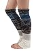 Women's Multicolor Knitted Thick Warm Buttons Long Leg Warmers Black