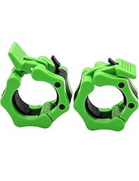 Greententljs Abrazaderas para pesas olímpicas, 2 pulgadas, liberación rápida, par de bloqueo, clips estilo collar de cerraduras de placa de barra de pesa olímpica profesional de 2 pulgadas, para entrenamiento, levantamiento de pesas, entrenamiento de apti